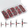 3 Way Barrel Fishing Swivels Kit  120pcs Cross-line Crane Swivel 3 Way Fishing Swivel Crimp Swivel Tackle Connector Accessories view 1