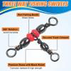 3 Way Barrel Fishing Swivels Kit  120pcs Cross-line Crane Swivel 3 Way Fishing Swivel Crimp Swivel Tackle Connector Accessories view 2