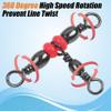 3 Way Barrel Fishing Swivels Kit  120pcs Cross-line Crane Swivel 3 Way Fishing Swivel Crimp Swivel Tackle Connector Accessories view 3
