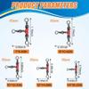 3 Way Barrel Fishing Swivels Kit  120pcs Cross-line Crane Swivel 3 Way Fishing Swivel Crimp Swivel Tackle Connector Accessories view 4