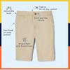 French Toast Girls' Adjustable Waist Twill Bermuda Shorts, Khaki, 16 view 4