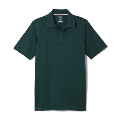 French Toast Boys' Short Sleeve Moisture Wicking Stretch Sport Polo Shirt (Kids Standard & Husky Sizes), Hunter Green, 10-12