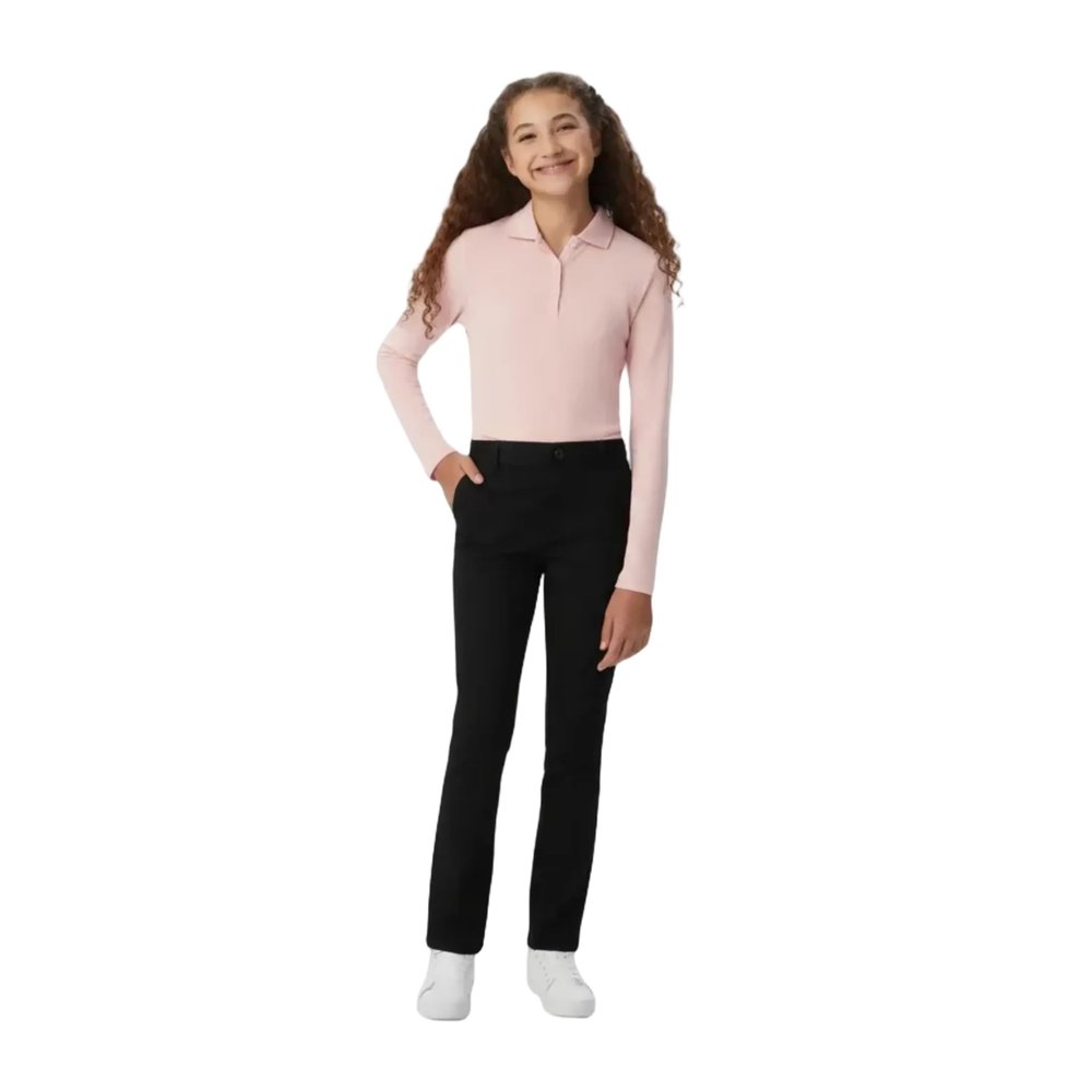 French Toast Girls' Twill Pull-On Pant (Standard & Plus), School Uniform Black, 6X