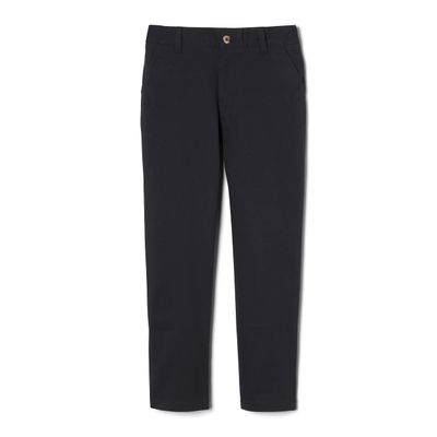 French Toast Boys' Adjustable Waist Stretch Straight Fit Chino Pant, School Uniform Black, 12