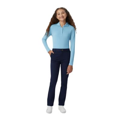 French Toast Girls' Twill Pull-On Pant (Standard & Plus), School Uniform Navy, 12