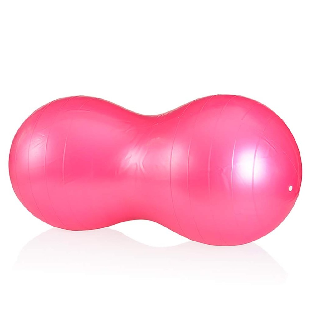 SH-PH Peanut Ball Thickening Explosion-Proof Fitness Ball Yoga Sense Training Ball Children Training Equipment Environmentally Friendly Tasteless Pink 70 * 35cm (Color : D)