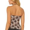 Bleu Rod Beattie Womens Snake Print Twist Bandeau Tankini Swim Top Brown 6 view 2