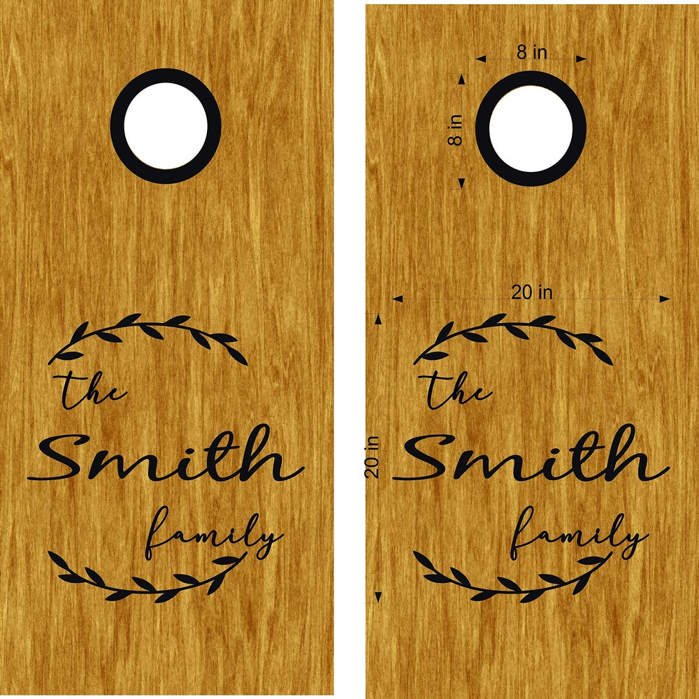 Cornhole Board Decals Wedding Stickers Bean Bag Toss Tailgating Games