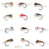 Outdoor Planet 36 Effictive Perdigon Nymphs Fly Fishing Flies Assortment| Trout and Grayling Fishing Lure view 1