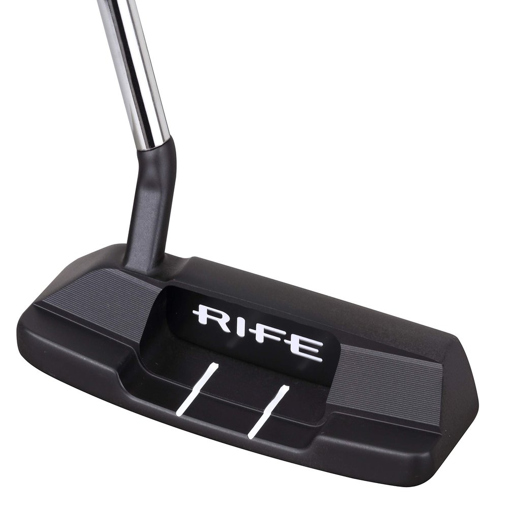Rife Golf Roll Groove Technology Series Right Handed RG2 Widened Heel Blade Putter Precision Milled Face Edge Cavity and Bumpers Ensures an Ideal Weight Distribution and Balance (Right, 32)