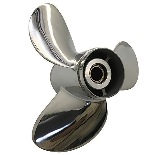ARKDOZA Stainless Steel Propeller for BRP,Johnson,EVINRUDE,OMC Stern Drive Outboard 40/50HP (11 1/4 (dia) x 14 (pitch))