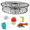 KUFA CT50 Sports Foldable Crab Trap with 100' Rope, 13" Red/White Floats, Harness, Bait Bag & Crab Caliper Combo (CT50+CAS37) view 1