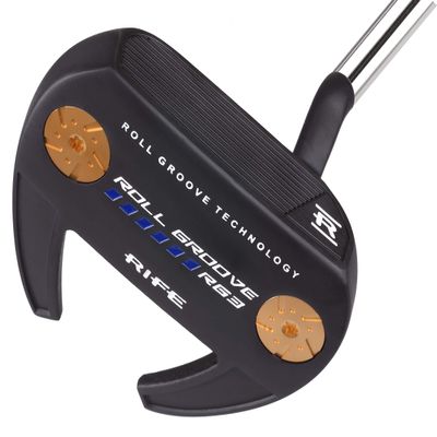 Rife Golf Roll Groove Technology Series Right Handed RG3 Winged Mallet Putter Precision Milled Face Edge & Cavity Ensures an Ideal Weight Distribution and Balance (Right, 35)