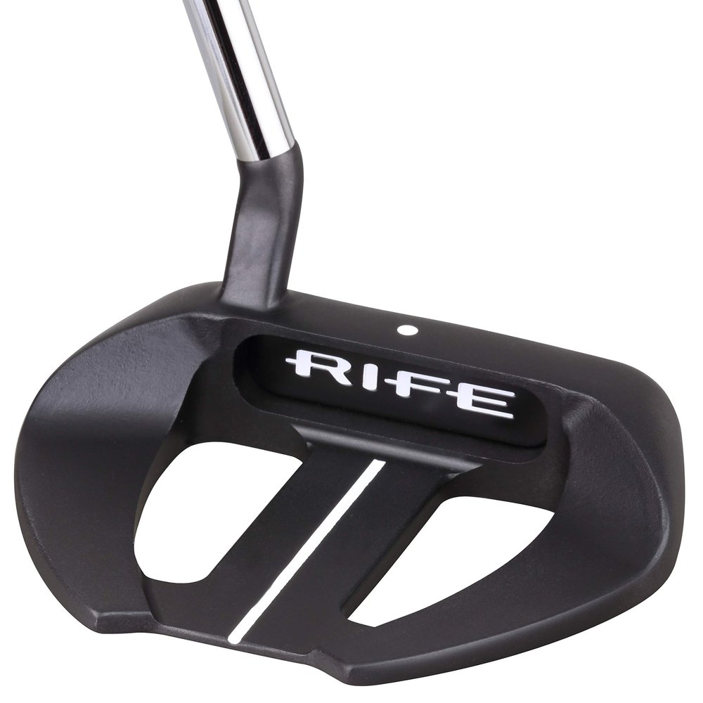 Rife Golf Roll Groove Technology Series Right Handed RG5 Full Mallet Dual Winged Putter Precision Milled Face Edge and Cavity Ensures an Ideal Weight Distribution and Balance (Right, 37)