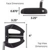 Rife Golf Roll Groove Technology Series Right Handed RG5 Full Mallet Dual Winged Putter Precision Milled Face Edge and Cavity Ensures an Ideal Weight Distribution and Balance (Right, 37) view 2