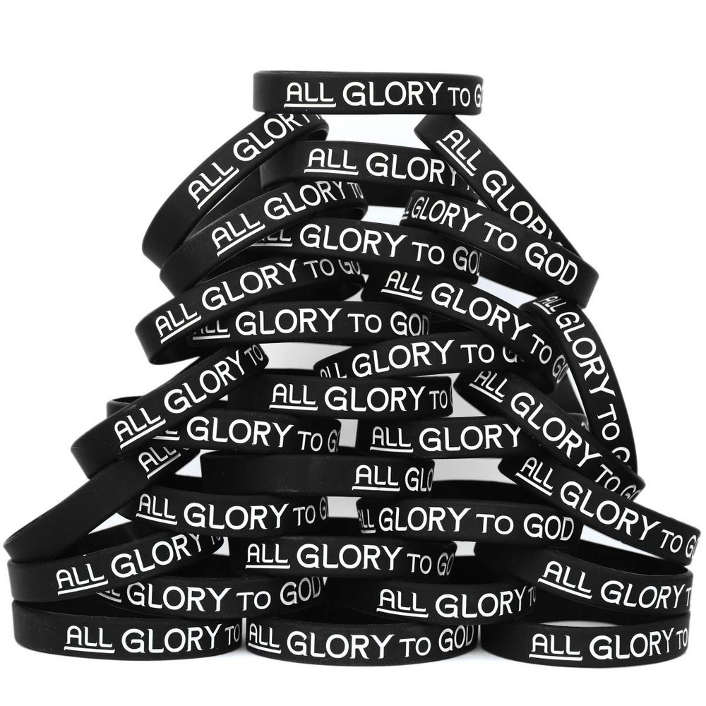 SayitBands Fifty (50) All Glory to God Wristband Bracelets