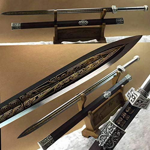 GLW Sword Chinese Longquan Sword Han Jian(?) High Manganese Steel Sahrp #69