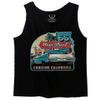 0270. Vintage Retro Route 66 California Republic car Cool cali car Men's Tank Top (Black, Small) view 1