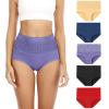 Senllori Women High Waisted Cotton Underwear Tummy Control Briefs Ladies Soft Full Coverage Panties Multipack view 1