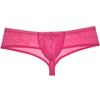 Jaxu Men's Mesh Transparent Boxers Thong Trunks Pouch Sexy Guys Underwear Boxer Brief Pants Pink X view 1