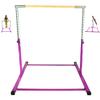 Athletic Bar Gymnastics Kip Bar Horizontal Bar Professional Junior Gymnastic Training High Bar Asymmetric Bar 13 Level Height Adjustable Expandable 3 to 5 FT Indoor Outdoor Use (Purple) view 3