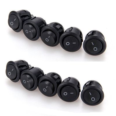 10x On/Off Switch Black Round Rocker 12V DC 3/4" Diameter Panel Opening Car/Boat