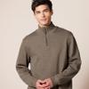 Amazon Essentials Men's Quarter-Zip French Rib Sweater, Casual Wear, Brown Heather, X-Small view 4