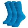 AWS/American Made Solid Cotton Cushion Crew Socks for Women 3 Pairs Casual Socks (Turquoise, 5-10) view 3