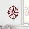 Lime - Compass Rose Vinyl Decal V4 -Travel Wander Adventure - Die Cut Sticker - 12w x 12h inches view 3