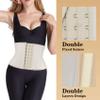 Atbuty Super Short Torso Waist Trainers Cincher Corset Tummy Shaper Slimming Latex Trimmer Girdle (Beige (7'' Short Torso, 25 Steel Bones), S) view 3
