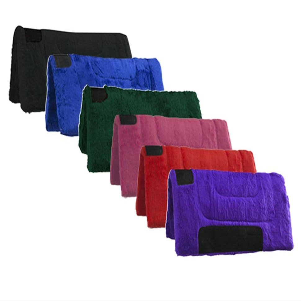 Showman Pony 24" x 24" Kodel Fleece Princess Saddle Pad (Black)