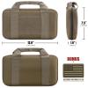 LIVANS Tactical Pistol Gun Case, Padded Handgun Case Double Pistol Wallet Handgun Pistol Soft Cases Rectangle Handguns Pouches view 3