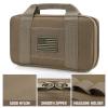 LIVANS Tactical Pistol Gun Case, Padded Handgun Case Double Pistol Wallet Handgun Pistol Soft Cases Rectangle Handguns Pouches view 4