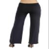 24seven Comfort Apparel Womens Maternity Comfortable Elastic Drawstring Waist Lounge Pants -Small-3X Black view 3