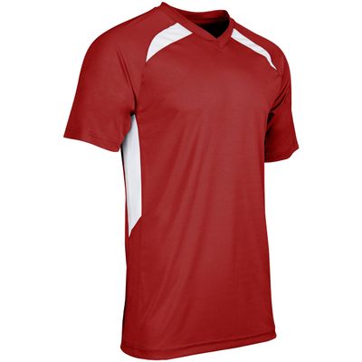 Champro Check Baseball Jersey, Youth X-Small, Scarlet, White
