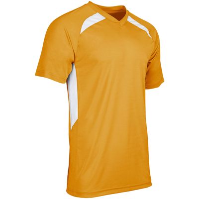 Champro Boys Check Youth Baseball Jersey, Gold, White, X-Small US
