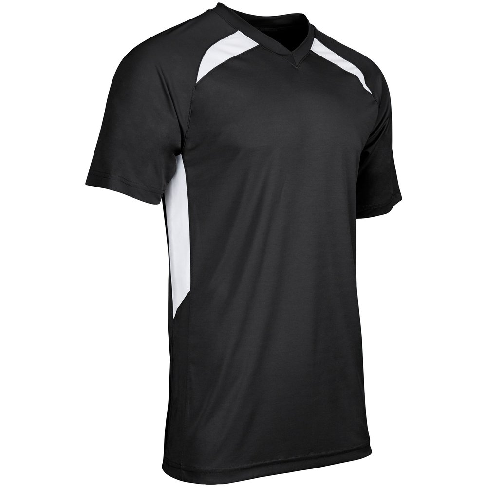 Champro Check Baseball Jersey, Youth X-Small, Black, White