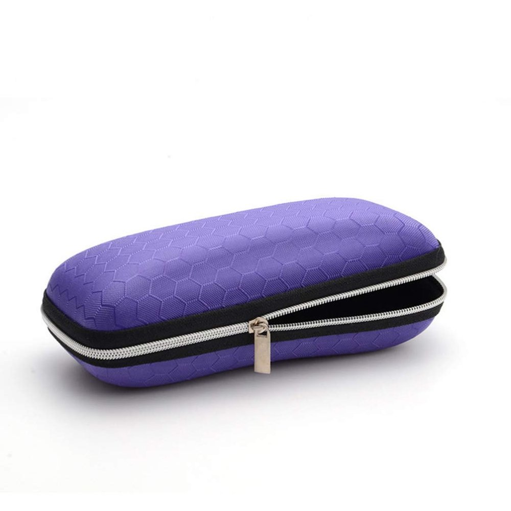 Healifty Travel Glasses Case Zipper Glasses Case EVA Box Soft Cute for Men Women Girls Kids (Purple) Box