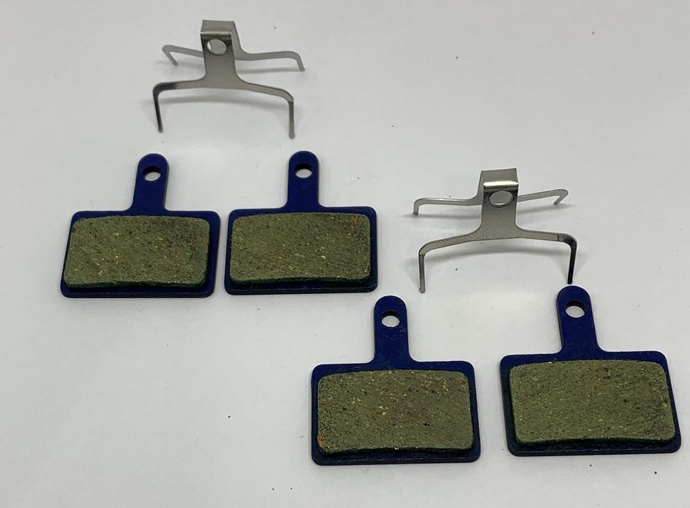 2 Pairs Bike Brake Pads Resin for Shimano M05 Deore Br-M575-M525-M515-T615-T675-M505-M495-M486M485-M475-M465-M447-M446-M445-M416-M415-M395-M375-M315-M355-C601-C501.Quiet Stops