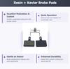 2 Pairs Bike Brake Pads Resin for Shimano M05 Deore Br-M575-M525-M515-T615-T675-M505-M495-M486M485-M475-M465-M447-M446-M445-M416-M415-M395-M375-M315-M355-C601-C501.Quiet Stops view 2