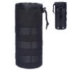 Azarxis Water Bottles Pouch Bag Tactical Molle Military Drawstring Water Bottle Holder Mesh Hydration Carrier Attachment Travel Outdoor Sports Gear (Black) view 1