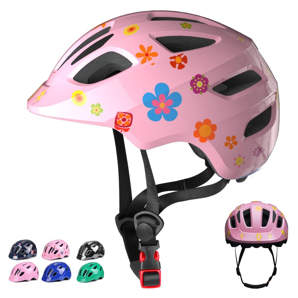 GLAF Baby Bike Helmet Toddler Helmets for 1 Year Old and up Infant Girls Boys Multi Sport Adjustable for Scooter Bicycle Kids Youth Child Skateboard Safety Cycling (S-M, Flower)