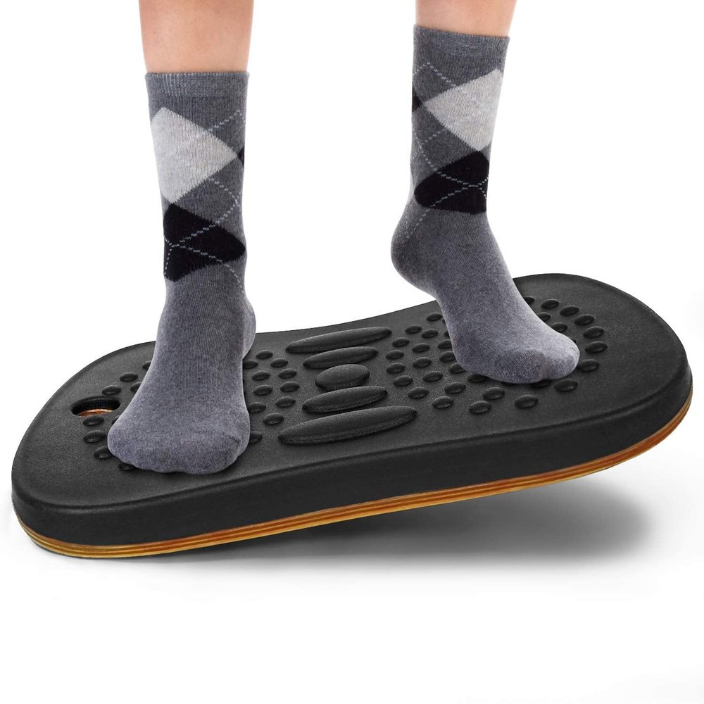 Yes4All Wobble Balance Board for Standing Desk/Anti-Fatigue Office Pad - Rocker Foam Mat, Wobble Board