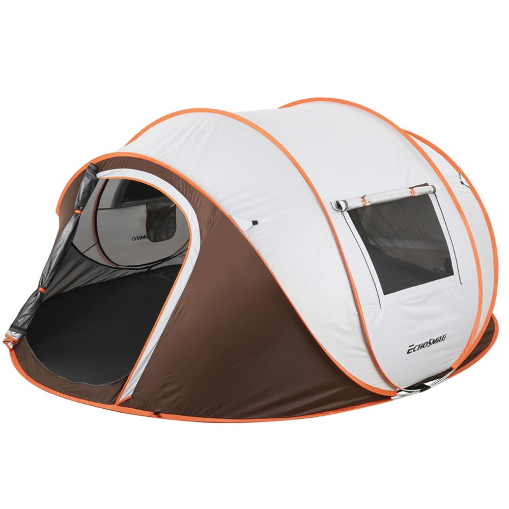 EchoSmile Instant Pop Up Camping Tent, 2/4/6 Person, Easy Setup Tent, Water Resistant Dome, Portable with Carry Bag