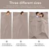 Sleeping Bag Liners SOMOYA Travel Camping Sheet Lightweight Hotel Sleeping Sack, Give You a Clean Environment When Outdoor Khaki Brown, 63 x 82.6inch(160 x 210cm) view 3