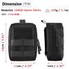 Azarxis 2 Pack Molle Pouches, Tactical Compact EDC Small Utility Pouch Waist Bags Sundries Storage Admin Organize Gear Gadget for Military Backpack (Black) view 2
