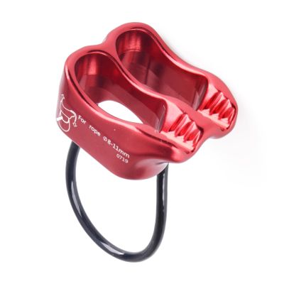 TRIWONDER ATC Belay Device V-grooved Micro Rescue Guide Belay Device for Rock Climbing Gear Rappelling Equipment (Red)