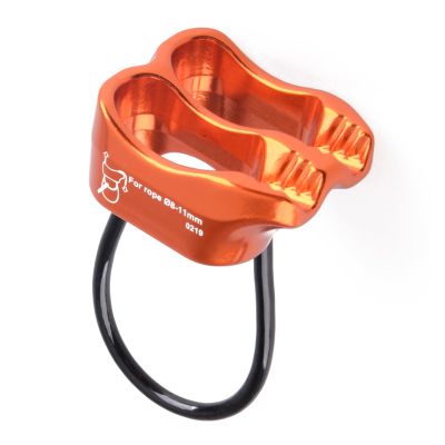 TRIWONDER ATC Belay Device V-grooved Micro Rescue Guide Belay Device for Rock Climbing Gear Rappelling Equipment (Orange)
