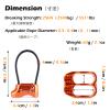 TRIWONDER ATC Belay Device V-grooved Micro Rescue Guide Belay Device for Rock Climbing Gear Rappelling Equipment (Orange) view 2