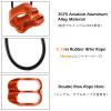 TRIWONDER ATC Belay Device V-grooved Micro Rescue Guide Belay Device for Rock Climbing Gear Rappelling Equipment (Orange) view 3